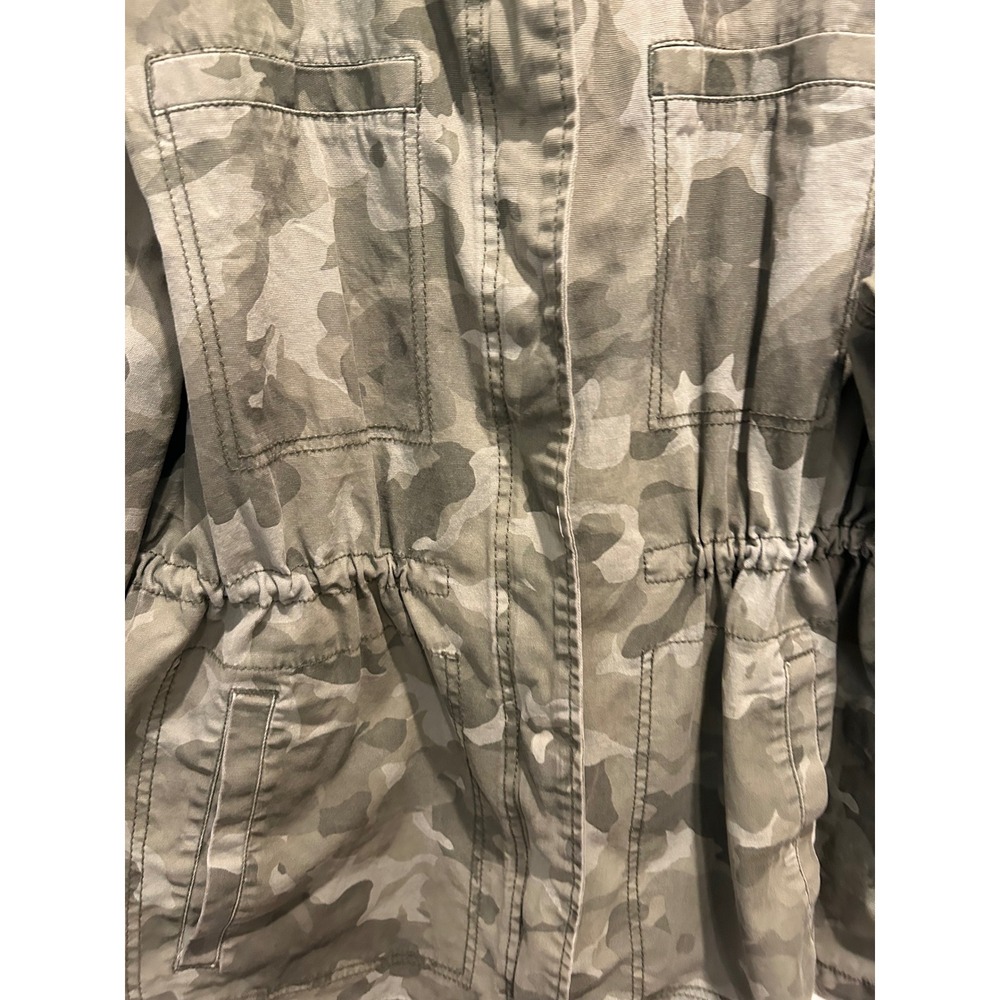 Old Navy Womens XXL Camo Utility Field Jacket Full Zip Drawstring Adjustable - Picture 2 of 9